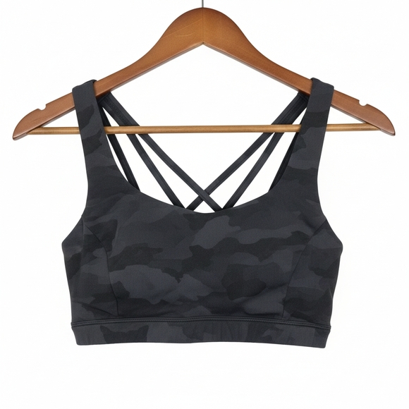 lululemon athletica Other - Lululemon Athletica Black Camouflage Free To Be Serene Sports Bra Size 6